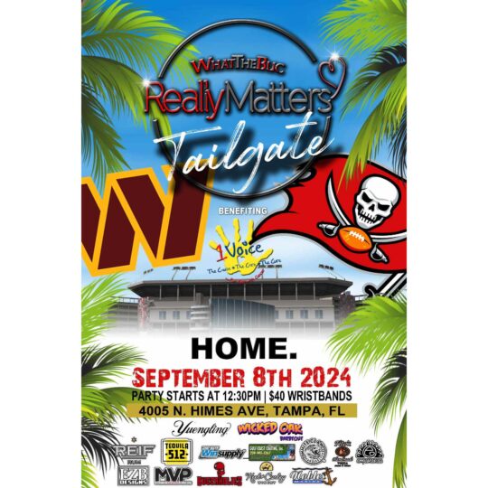 tampa bay buccaneers tailgate party what the bus vs commanders 2024